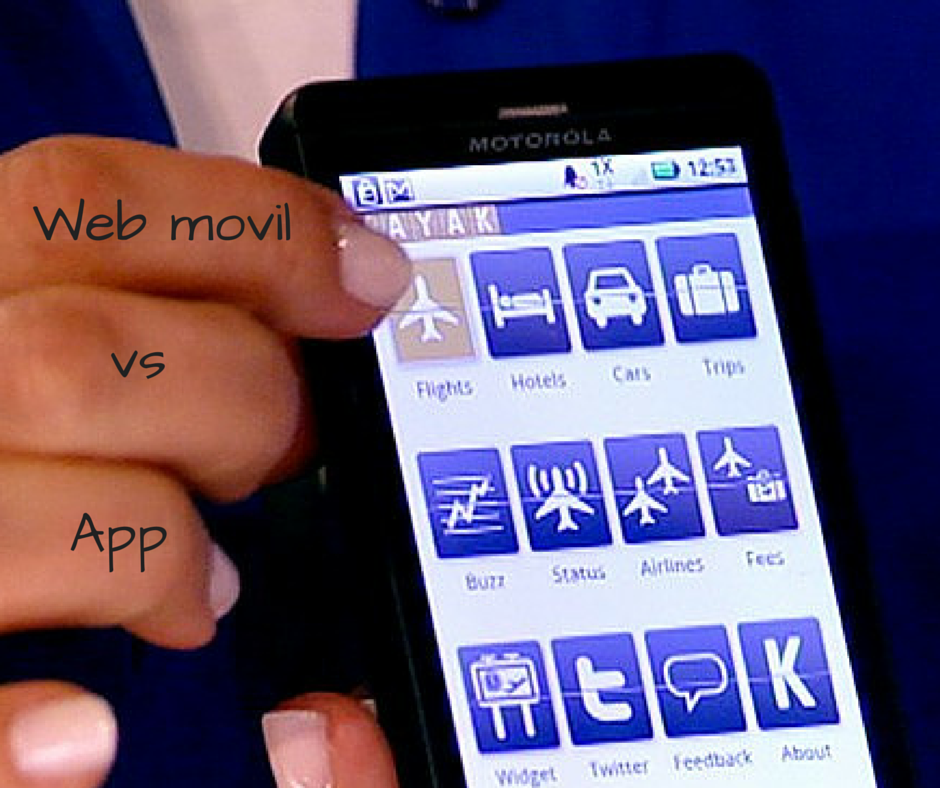 Web móvil vs App viajes